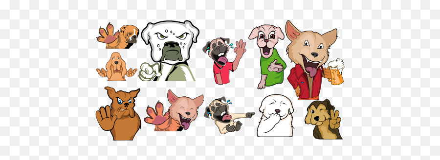 Descargar Dogs Chat Stickers Para Pc Gratis - Última Versión Cartoon Emoji,Emoticonos Corazones