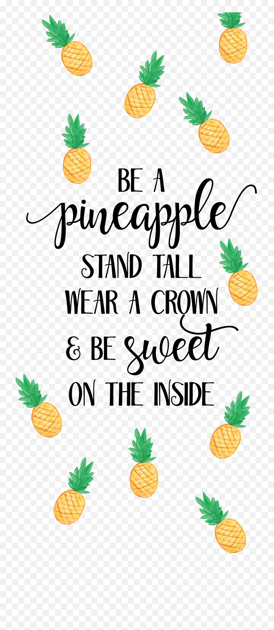 Impact Iphone Xs Case - Be A Pineapple Watercolor Pineapple Wallpaper With Quote Emoji,Emoji Box With X Inside