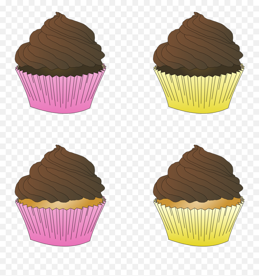 Chocolate Cupcake Cupcakes Dessert Frosting - Gambar Cupcake Kartun Coklat Emoji,Birthday Emoji Copy And Paste