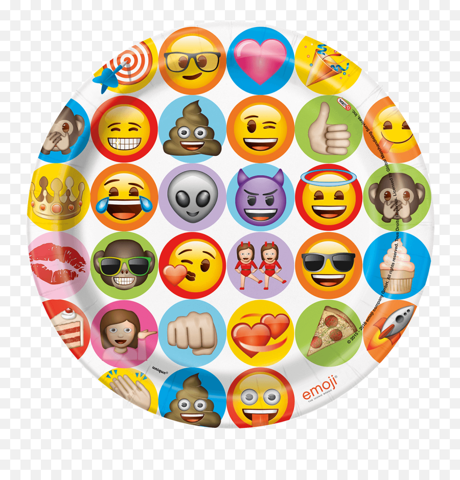 Emoji Paper Plates - Emoticon,Celebration Emoji