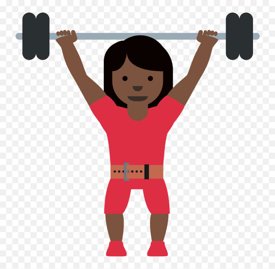Woman Lifting Weights Emoji Clipart - Una Mujer Alzando Pesas,Exercise Emojis