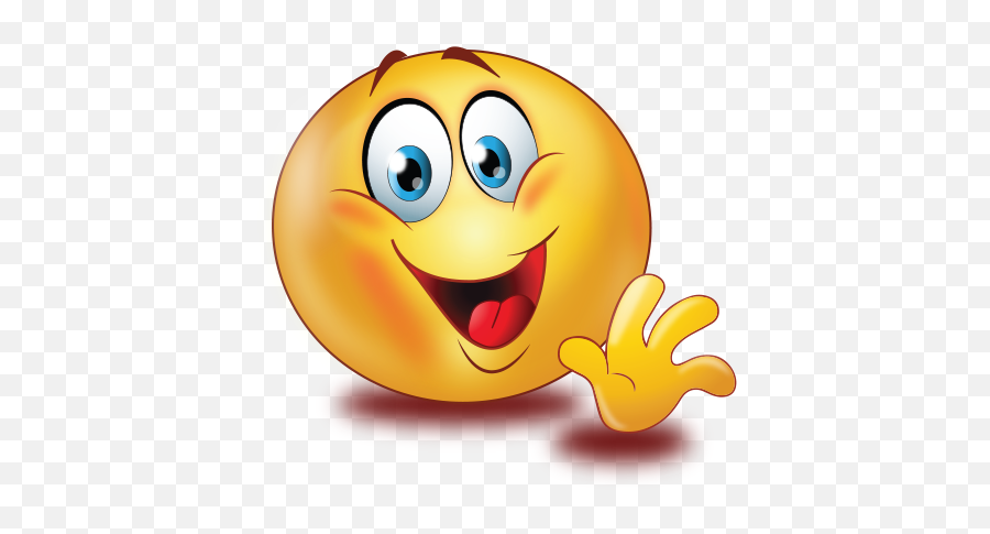Greet Smile Wave Hand Emoji - Smiley Wave,Smiley Emoji