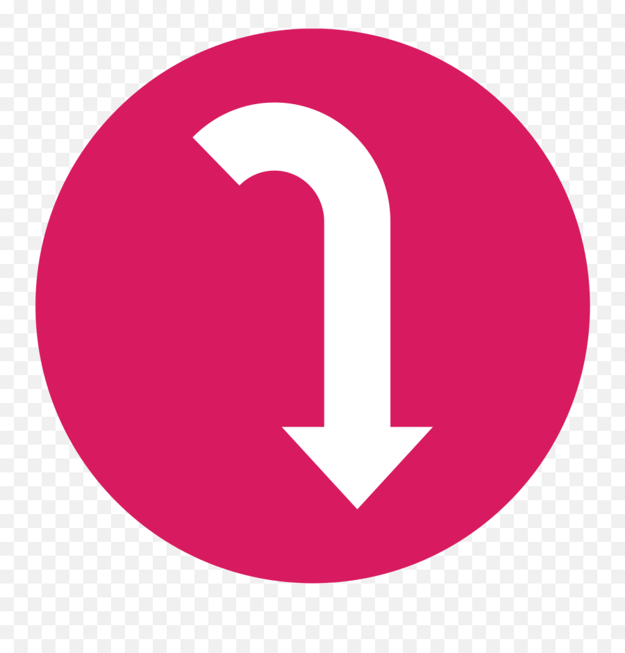 Fileeo Circle Pink White Arrow - Godownsvg Wikimedia Commons Charing Cross Tube Station Emoji,Downward Arrow Emoji