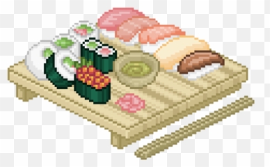 sushi png - pixel tumblr cute pastel pink Sushi Pixel Png Emoji