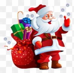 santaclaus christmas gifts Sticker by wphoet - Christmas Santa Claus Png Emoji