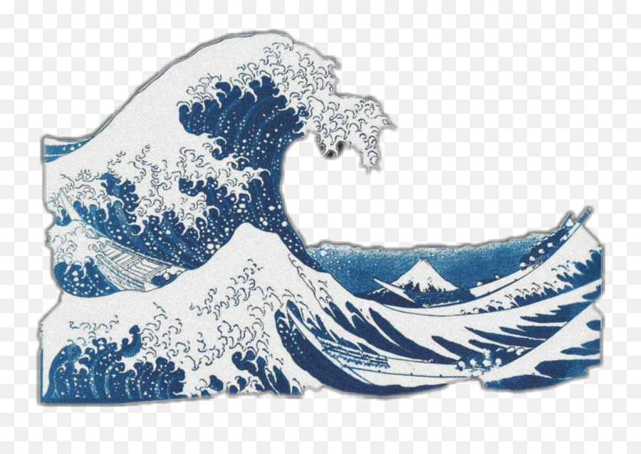 Wales Sea Aestetic Vsco Blue Salt Boat - Great Wave Off Kanagawa Png Emoji,Wales Flag Emoji