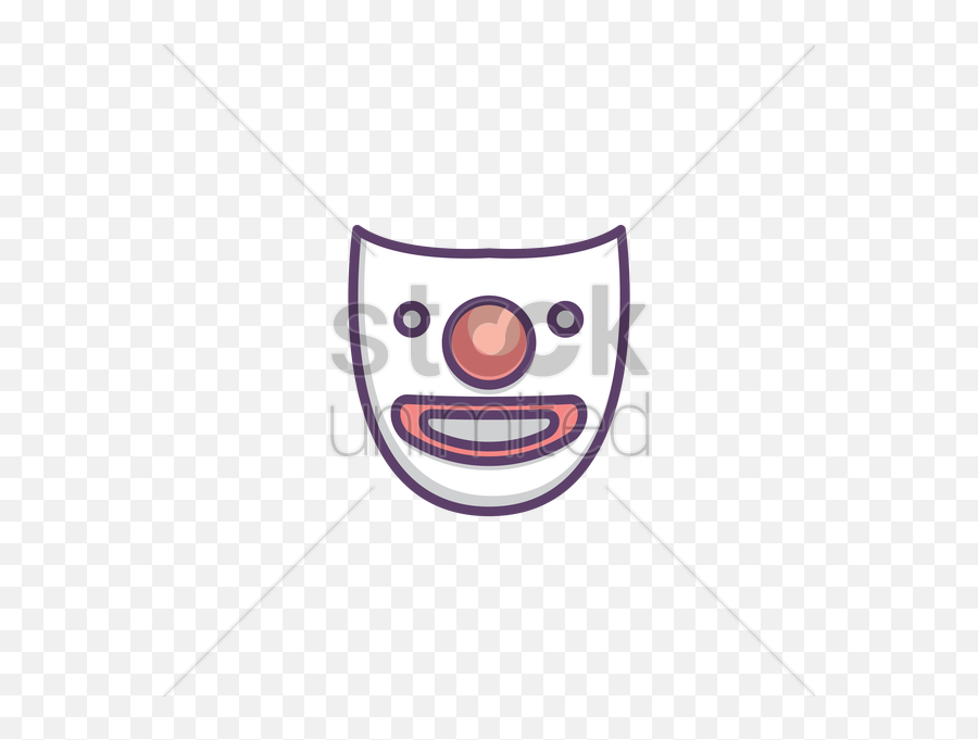 Clown Mask Vector Image - Cartoon Emoji,Clown Emoticon
