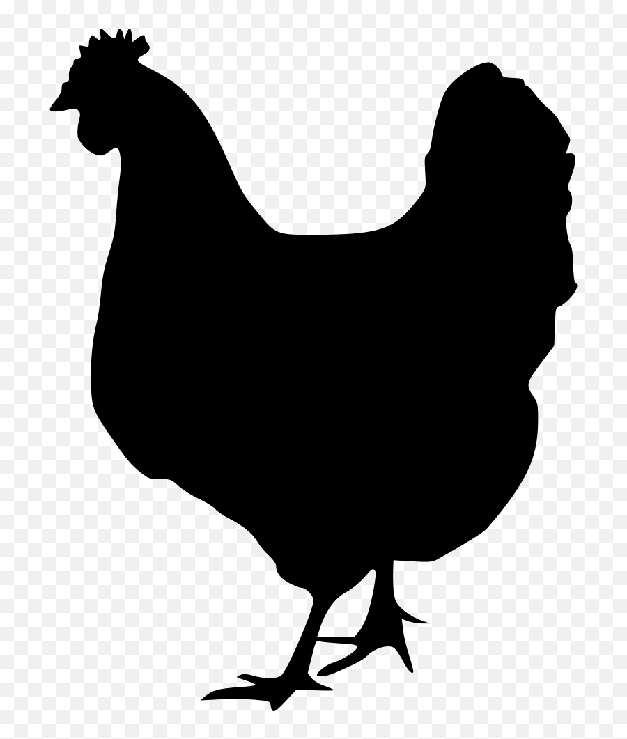 Chicken Rooster Silhouette Clip Art - Chicken Silhouette Png Emoji,Hen Emoji