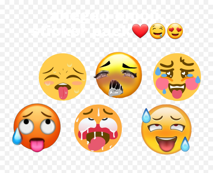 Ahegao Emoji Sticker Pack Ahegao - Smiley,Ahegao Emoticon