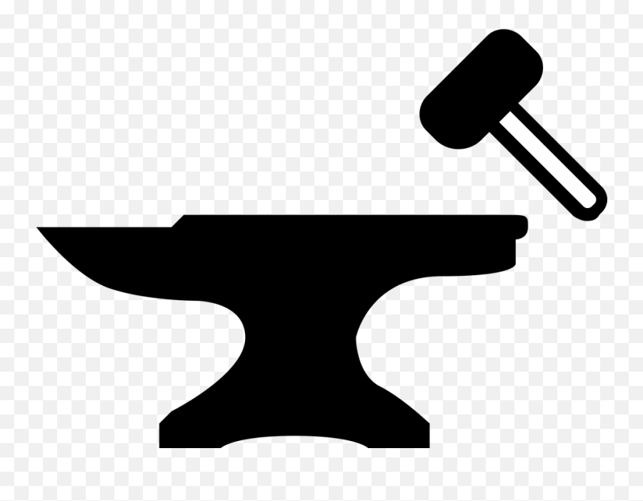 Blacksmith Anvil Hammer - Anvil Svg Emoji,Judge Gavel Emoji