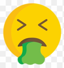 Face Vomiting Emoji Icon Of Flat Style - Smiley