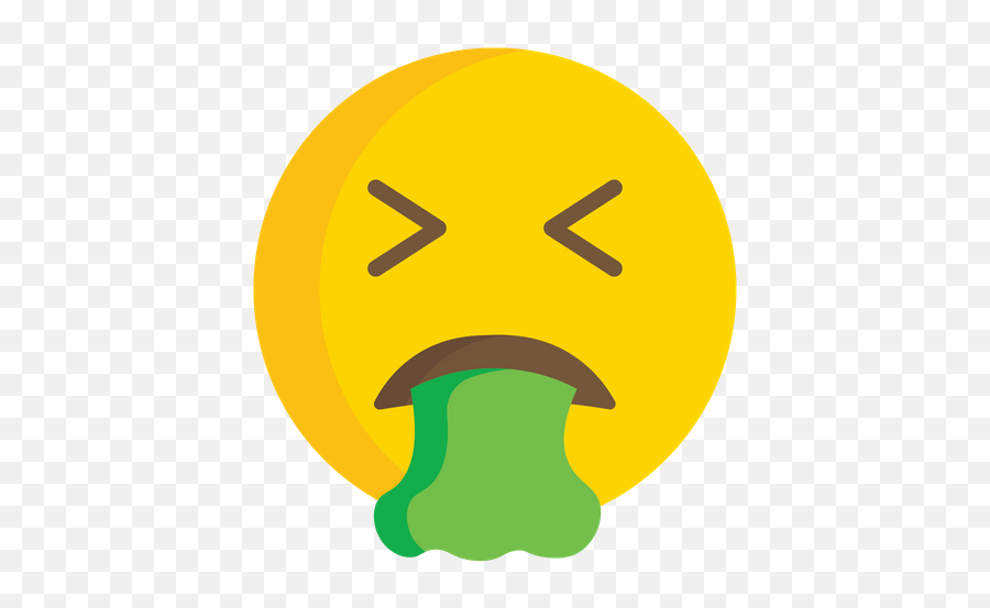 Face Vomiting Emoji Icon Of Flat Style - Smiley,Zany Emoji