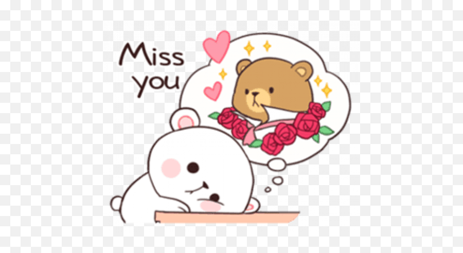 Milk Mocha Sticker - Milk And Mocha Bear Couple Emoji,Cute Emotions