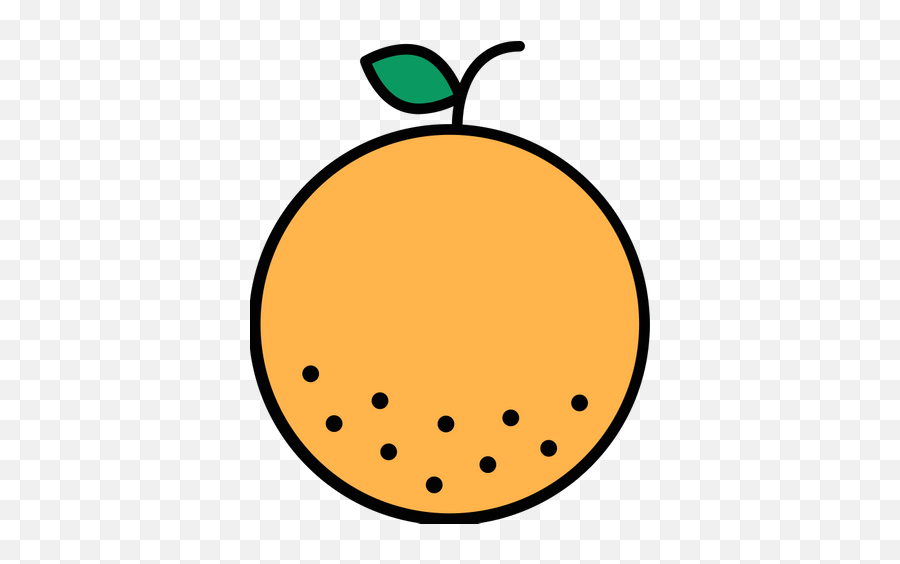 Outlined Orange Graphic - Clip Art Emoji,Orange Fruit Emoji