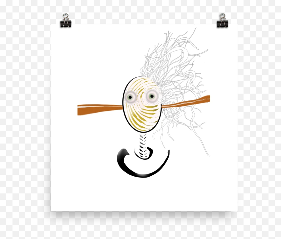 W O M Design Poster - Crescent Emoji,Lacrosse Stick Emoticon