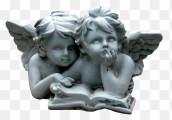 Angel Wing Little - Two Angels Reading Book Statue Emoji