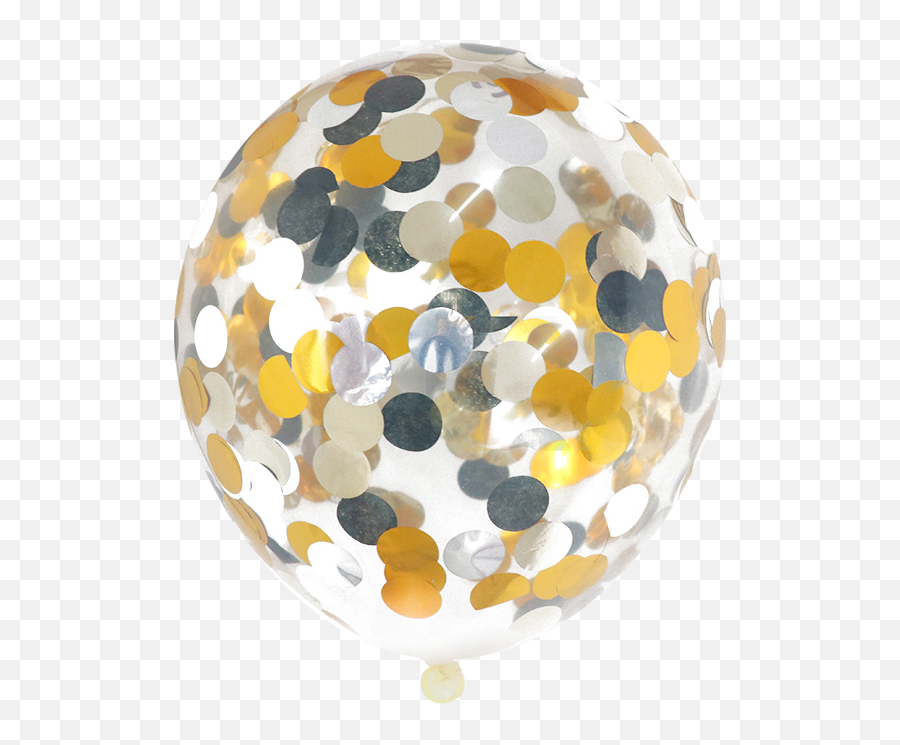 Confetti Balloons Clear Latex Ballons - Sphere Emoji,Emoji Party Balloons