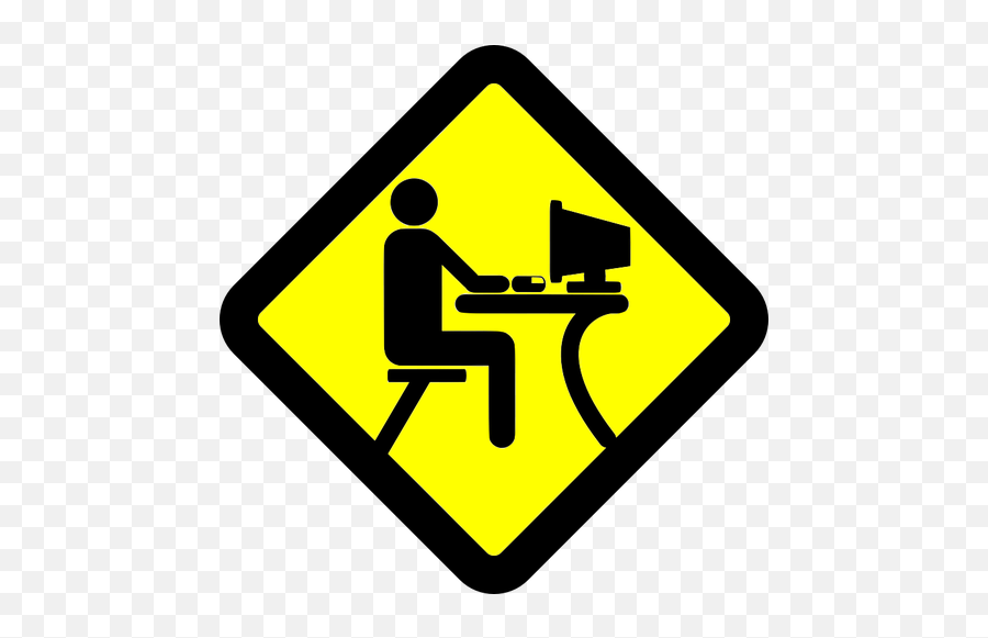 Computer User Yellow Sign - Cyber Bullying Free Clipart Emoji,Flag Party Liberty 4 Emoji