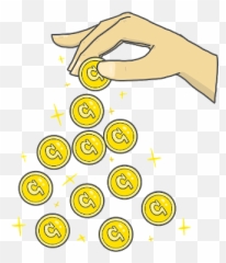 Ftestickers Money Hand Coins Coin - Clip Art Emoji,Coin Emoji
