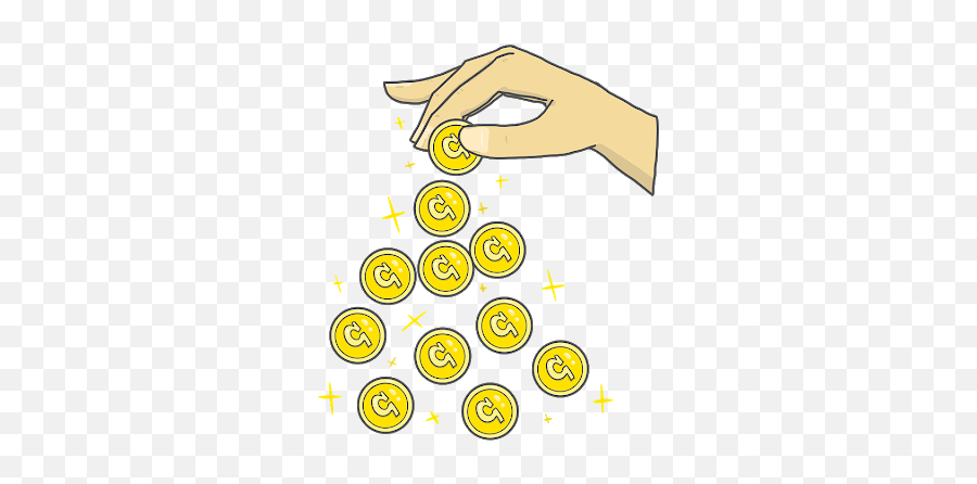 Ftestickers Money Hand Coins Coin - Clip Art Emoji,Coin Emoji