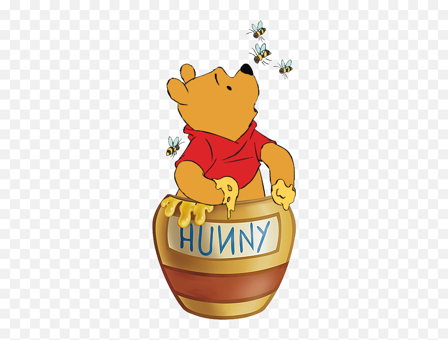 Pooh Bear Honey Clipart - Cartoon Winnie The Pooh Honey Pot Emoji,Honeypot Emoji