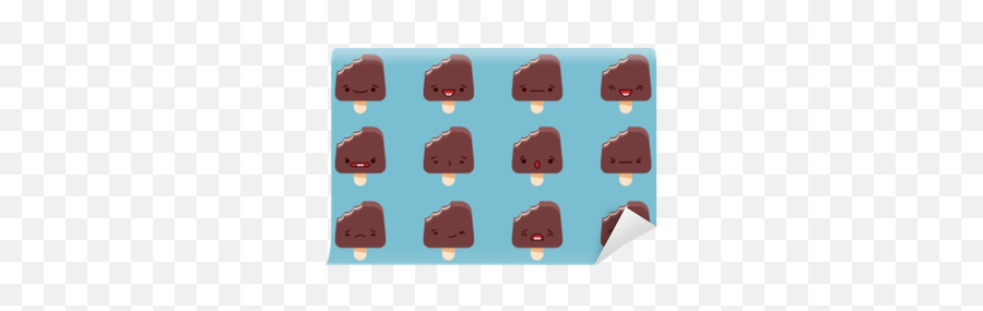 Vector Kawaii Chocolate Ice Cream - Clip Art Emoji,Ice Cream Emojis