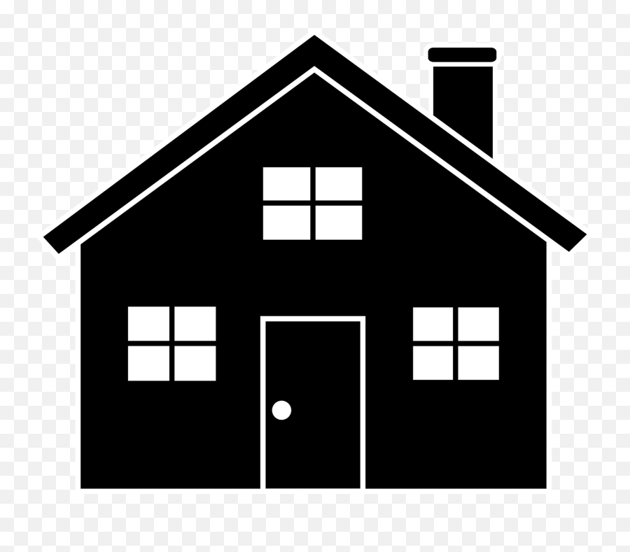 Black House Clipart - Clip Art Library House Clipart Black And White Emoji,Emoji Home