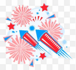 July Firework Clipart - Cartoon Fourth Of Fireworks Emoji