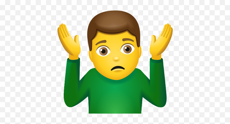 Man Shrugging - Png Shrugging Pdf Emoji,Shocker Emoji