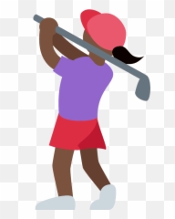 Woman Golfing Emoji Clipart - Woman Golf Emoji,Golf Emoji