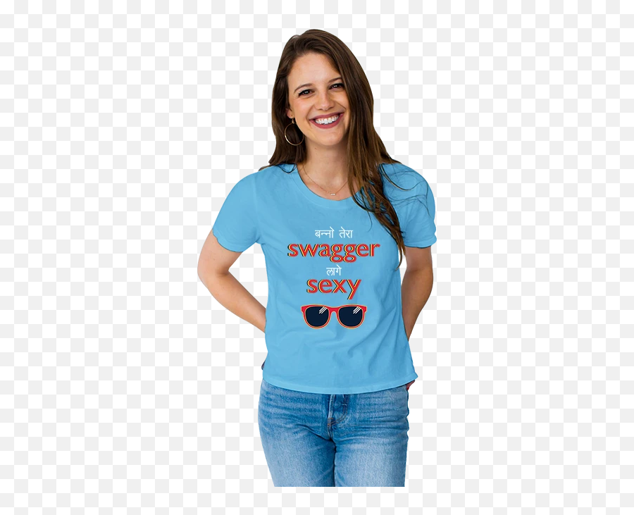 Bollywood T - Shirts For Women Banno Tera Swagger For Women Emoji,Women's Emoji Shirt