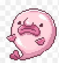 The Last Blobfish - Blob Fish Pixel Art Emoji,Blobfish Emoji