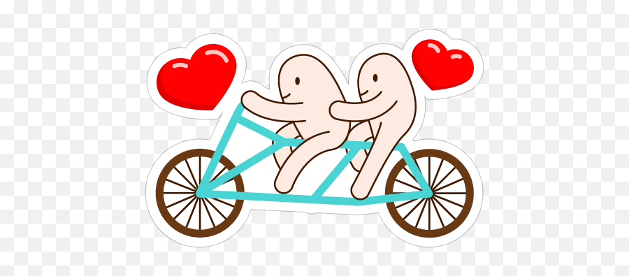 Download Stickers Amor Corazon Emoticones - Stick Figure On Bicycle Emoji,Emoticones De Amor