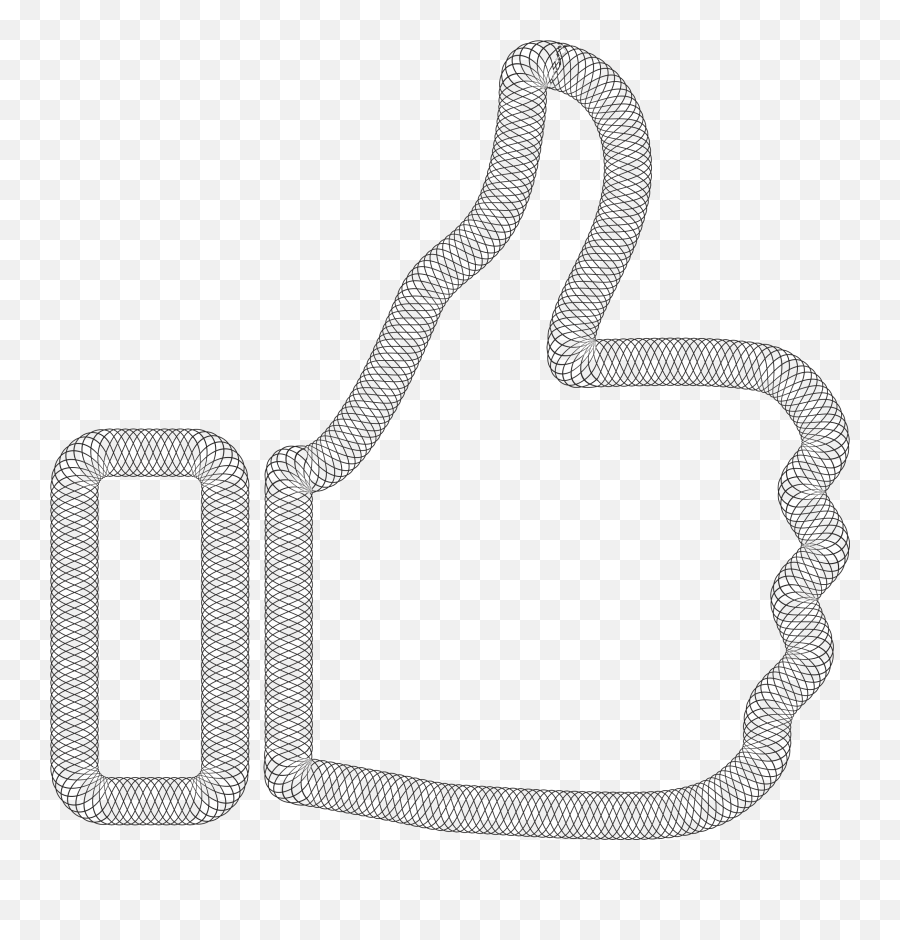 Guilloche Thumbs Up Vector Clipart Image - Clip Art Emoji,Ghost Emoji