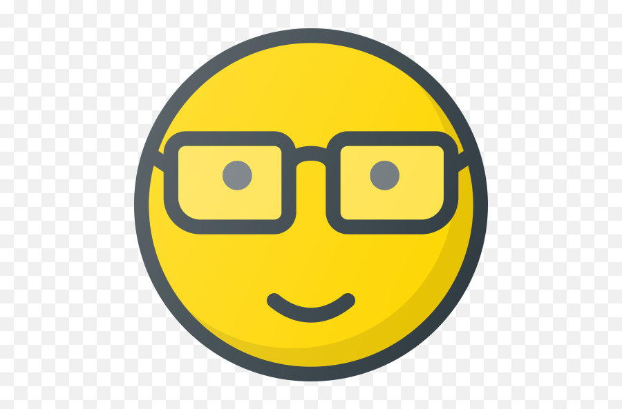 Emoji Emote Emoticon Emoticons Nerd - Circle,Nerd Emoji Png