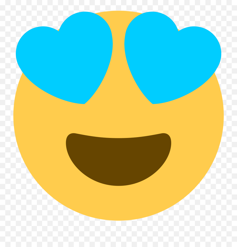 Bluehearts - Emoji Love Heart Eyes,Blue Heart Emoji