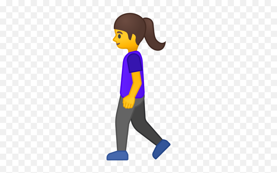 Woman Walking Emoji - Girl Walking Emoji,Girl Emoji Transparent