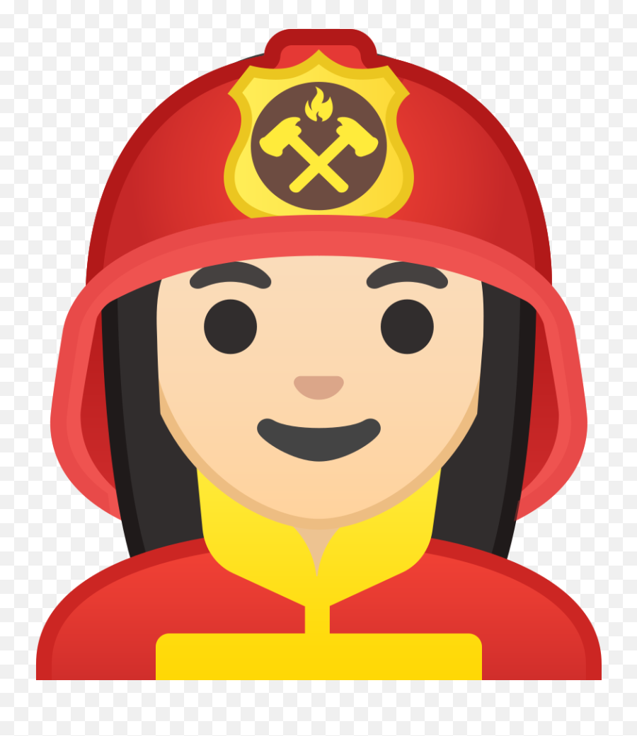 Woman Firefighter Light Skin Tone Icon - Firefighter Emoji Png,Emoji Skin