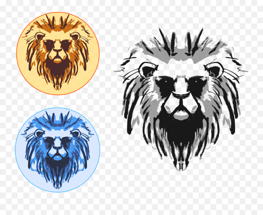 Free Lion Animal Vectors - Portable Network Graphics Emoji,Strong Emoticon