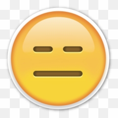 Expressionless Face - Straight Emoji Png