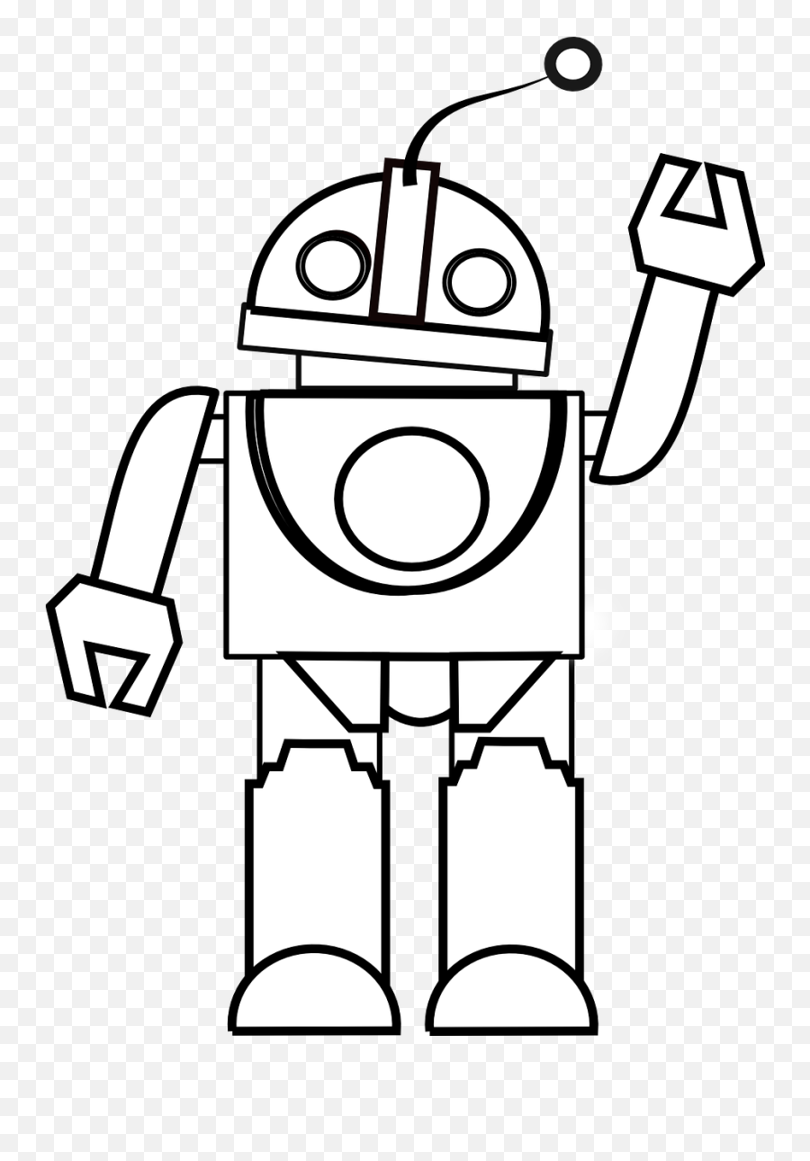 Robot Machine Technology Mechanical - Clip Art Black And White Robot Emoji,Black Fist Bump Emoji