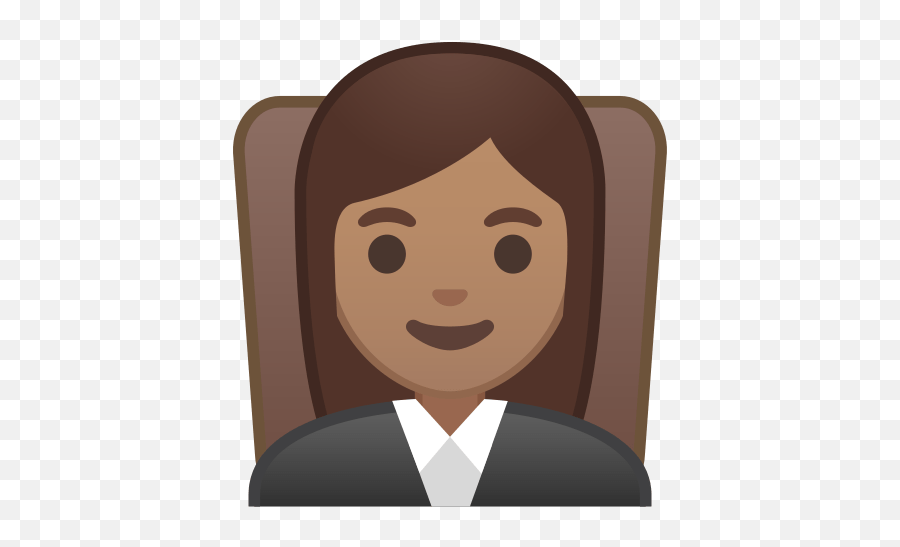 Woman Judge Emoji With Medium Skin Tone - Emoji Graduado,Brown Hair Emoji