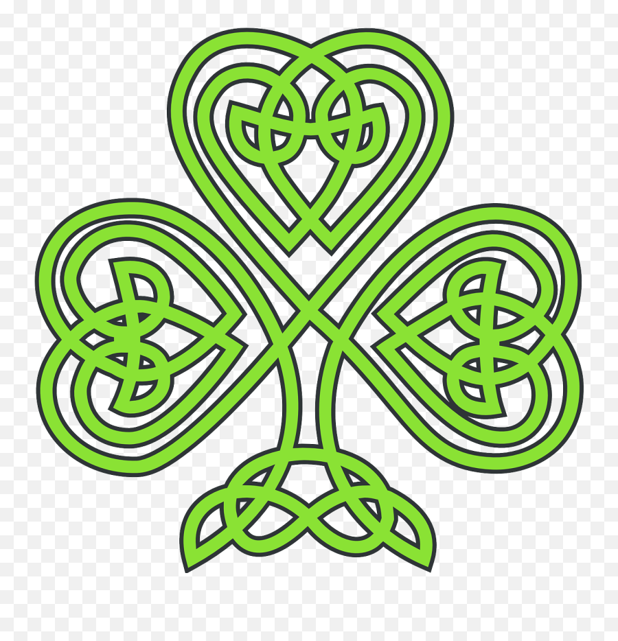 Shamrock Celtic Plant Clover Trefoil - Celtic Shamrock Transparent Emoji,Three Leaf Clover Emoji