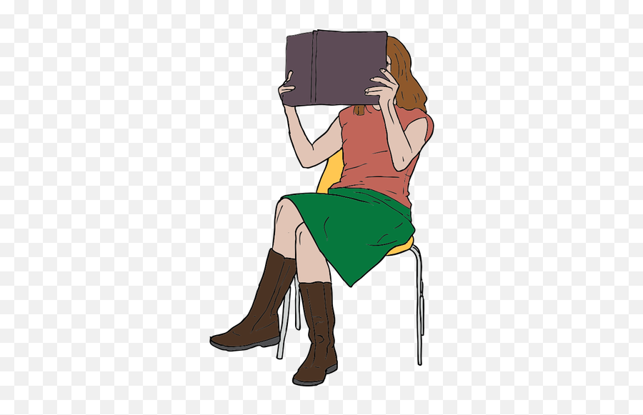 Vector Clip Art Of Woman Reading A Book - Girl Reading Clip Art Emoji,Wonder Woman Emojis