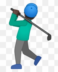 Dark Skin Tone Emoji - Golf Png