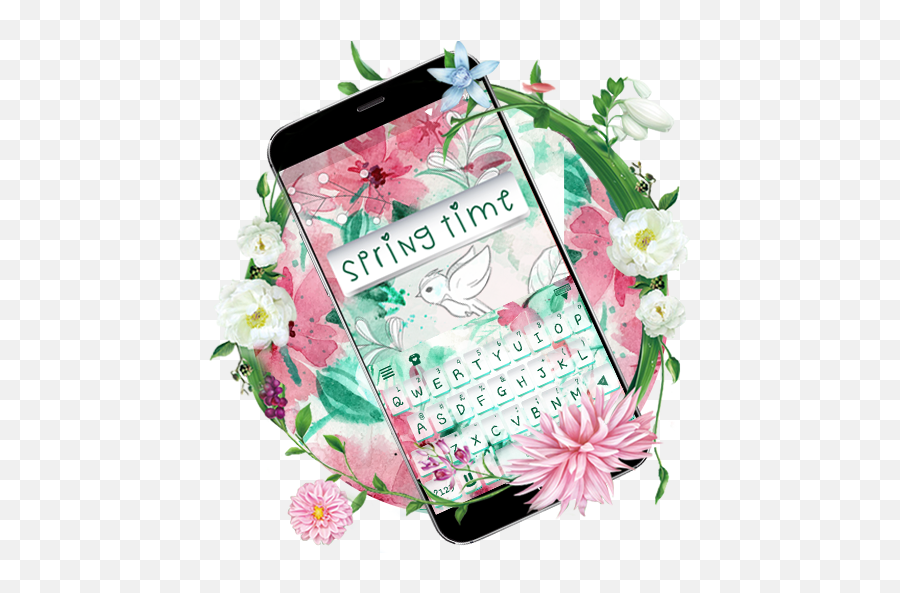 Springtime Flowers Keyboard Theme - Bouquet Emoji,Emoji Flowers Copy And Paste