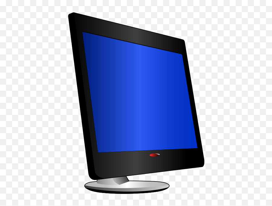 Freestanding Lcd Monitor Vector Image - Plazmový Monitor Png Emoji,Emojis For Computer Mac