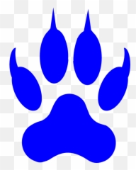 Cougar Paw Print Clip Art Clipart 6 - Clipartix Wolf Paw Print Blue Emoji,Cougar Emoji