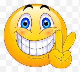 6 Sticker 8x8 Emoji Car Motorcycle Helmet Decal Chopper Laptop Wall Guitar - Smiley Victory