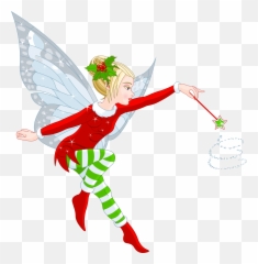 Christmas Elf Clipart - Art Library Transparent Fairy Emoji